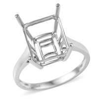 950 Platinum Mounting Ring (Size 7.0) 4.2 Grams