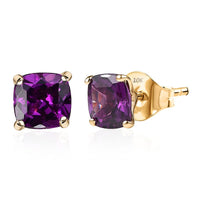 Host Pick Certified & Appraised Luxoro 10K Yellow Gold AAA Radiant Ember Garnet Stud Earrings 2.30 ctw