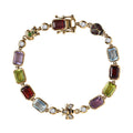 GP Premium Multi Gemstone Bracelet in 18K Vermeil YG Over Sterling Silver (6.50 In) 10.90 ctw - Sticky add to cart bar