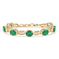 EverTrue Verde Onyx 17.00 ctw Paperclip Link Bracelet in 18K Yellow Gold Plated (7.25 In) - Sticky add to cart bar