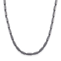Terahertz 150.00 ctw Fancy and Barrel Beaded Necklace in Stainless Steel 18 Inches