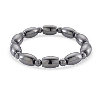 Terahertz 130.00 ctw Barrel and Beaded Stretch Bracelet