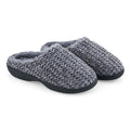 BANDOLINO Black Fur Lined Chenille House Slippers in Gifting Box - L - Sticky add to cart bar