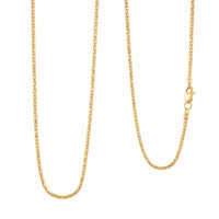 1.5mm Fancy Luca Necklace in 10K Yellow Gold 4.1 Grams 22 Inches