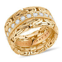 Bali Legacy Luxuriant Lab Grown Diamond (G-H, SI) Ring in 22K Vermeil YG Over Sterling Silver (Size 10.0) 1.00 ctw