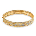 Bali Legacy Luxuriant Lab Grown Diamond G-H SI 2.50 ctw Byzantine Bangle Bracelet in 22K Vermeil Yellow Gold Over Sterling Silver (7.25 In) - Sticky add to cart bar