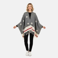 Hurley Beige Americana Knit Ruana - (52"x57")