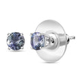 D'Joy Peacock Tanzanite Earrings in Rhodium Over Sterling Silver 1.10 ctw - Sticky add to cart bar