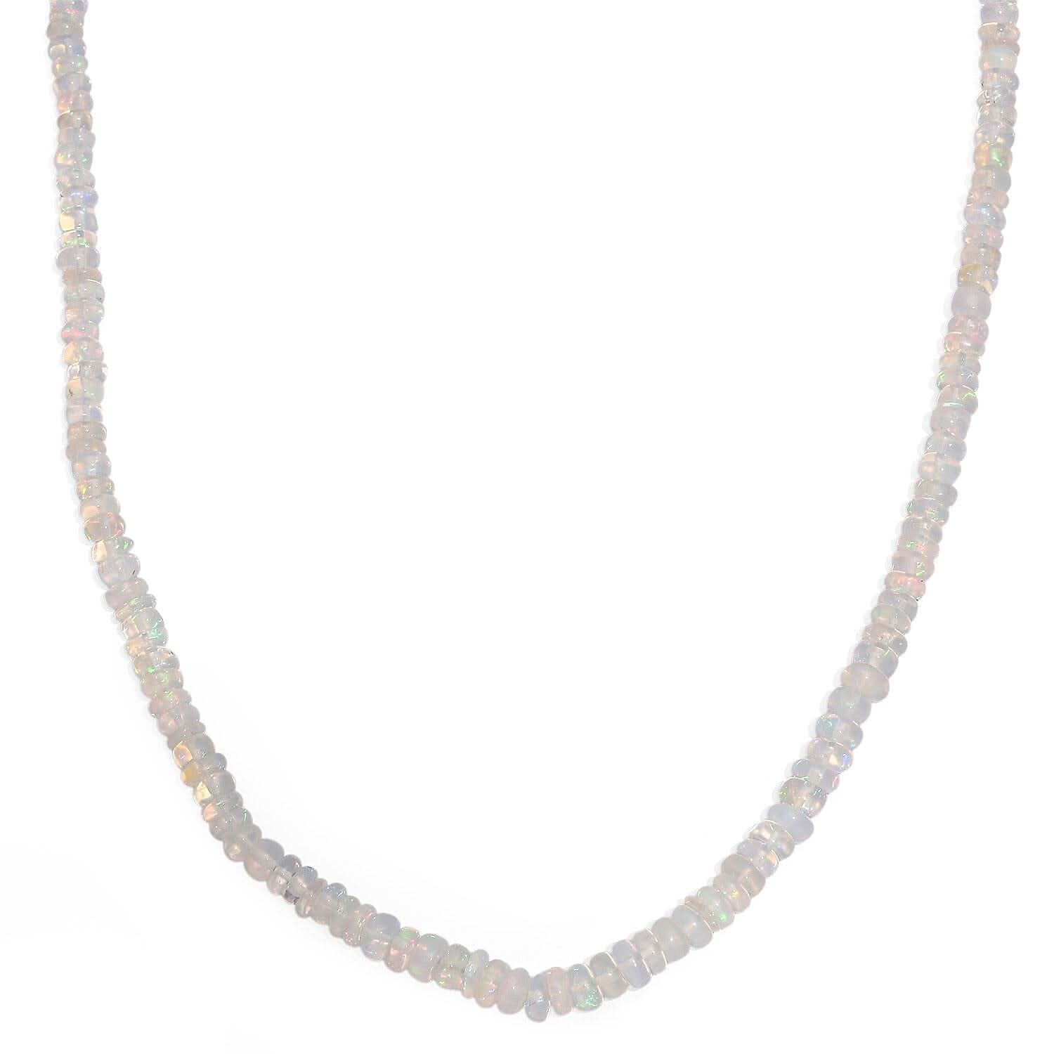 D'Joy Ethiopian Welo Opal 37.00 ctw Beaded Necklace in 18K Vermeil Yellow Gold Over Sterling Silver 18-20 Inches