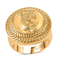 EverTrue Bronzella Collection Italian Republic Coin Men's Ring in 18K YG Plated Bronze (Size 10.0)