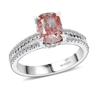 Luxuriant Lab Grown Pink Diamond (VVS2) (IR) and Lab Grown Diamond 2.30 ctw Ring in 14K White Gold (Size 8.0)