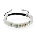 Natural Jade Discs Shamballa Bracelet With Black Cord Adjustable 65.00 ctw - Sticky add to cart bar