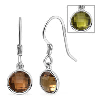 D'Joy Autumn Alexite 4.00 ctw Dangle Earrings in Platinum Over Sterling Silver