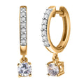 D'Joy White Zircon Earrings in 18K Vermeil YG Over Sterling Silver 1.00 ctw - Sticky add to cart bar