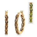 EverTrue Golden Fall Autumn Alexite 6.85 ctw Inside-out Hoop Earrings in 18K YG Plated - Sticky add to cart bar