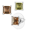 D'Joy Autumn Alexite 2.40 ctw Solitaire Stud Earrings in Platinum Over Sterling Silver - Sticky add to cart bar