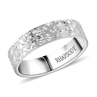 Doorbuster Rhapsody 950 Platinum Hammered Band Ring (Size 8.0) (5.60 g)
