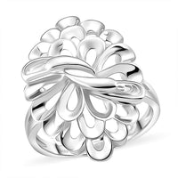 Doorbuster Rhapsody 950 Platinum Peacock Feather Ring (Size 8.0) (6 g)