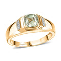 D'Joy AAA Turkizite, Moissanite Crown Valor Men's Ring in 18K Vermeil YG Over Sterling Silver (Size 10.0) 1.35 ctw - Sticky add to cart bar