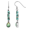 D'Joy Artisan Crafted Royston Turquoise Earrings in Oxidised Sterling Silver 6.65 ctw - Sticky add to cart bar