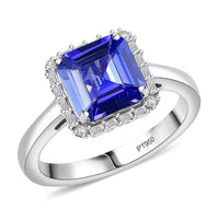 Certified & Appraised Rhapsody 950 Platinum AAAA Tanzanite, Diamond (E-F, VS) Ring (Size 6.0) (6 g) 2.30 ctw