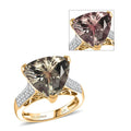Luxoro 14K Yellow Gold AAA Turkizite, Diamond (G-H, I2) (0.24 cts) Twilight Empress Ring (Size 10.0) 9.10 ctw - Sticky add to cart bar