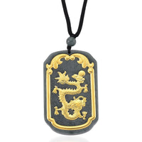 24K Yellow Gold Natural Olmec Jadeite Dragon Carved Pendant with Beaded Necklace (28 Inches) 125.00 ctw