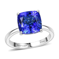 Doorbuster Rhapsody 950 Platinum AAAA Tanzanite Ring (Size 7.0) (4.45 g) 4.60 ctw