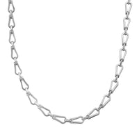 Interlocking Chain Necklace in Stainless Steel 20 Inches