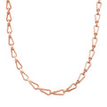 Interlocking Chain Necklace in ION Plated RG Stainless Steel 20 Inches - Sticky add to cart bar