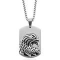 Eagle Pendant Necklace in Black Oxidized and Stainless Steel (20-22 Inches) - Sticky add to cart bar
