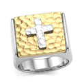 Cross Ring in ION Plated YG Stainless Steel (Size 10.0) - Sticky add to cart bar