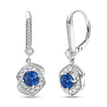 GP Italian Garden Collection Kashmir Kyanite, Zircon Earrings in Rhodium Over Sterling Silver 4.00 ctw - Sticky add to cart bar