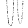 Italian Rolo 4 Lati Forzata Chain Necklace in Rhodium Over Sterling Silver 33.28 Grams 24 Inches - Sticky add to cart bar