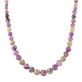 D'Joy Multi Lepidolite Beaded 400.00 ctw Necklace 20 Inches in Rhodium Over Sterling Silver - Sticky add to cart bar