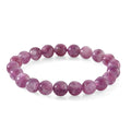 Purple Lepidolite Beaded 100.00 ctw Stretch Bracelet - Sticky add to cart bar