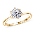 Luxuriant Lab Grown Diamond Classic Soiltaire Ring in Sterling Silver - Sticky add to cart bar