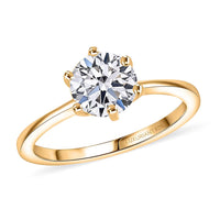 Luxuriant Lab Grown Diamond Classic Soiltaire Ring in Sterling Silver