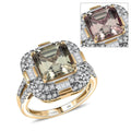 Luxoro 10K Yellow Gold AAA Turkizite, Diamond (G-H, I2) Dusk Majesty Ring (Size 6.0) 4.80 ctw - Sticky add to cart bar
