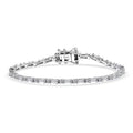 Luxuriant Lab Grown Diamond G-H SI 2.35 ctw Station Bracelet in Rhodium Over Sterling Silver (6.50 In) - Sticky add to cart bar