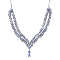 Doorbuster EverTrue Tanzanite Harmony of Elements Necklace (18-20 Inches) in Platinum Bond 7.65 ctw