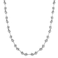 Wave Bead Link Chain Necklace in Stainless Steel 20-22 Inches - Sticky add to cart bar