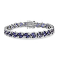 D'Joy Catalina Iolite, Moissanite Bracelet in Rhodium Over Sterling Silver (6.50 In) 11.20 ctw - Sticky add to cart bar