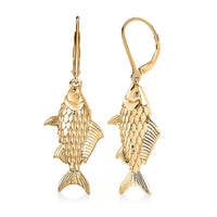 EverTrue Bronzella Collection Fish Earrings in 18K YG Plated Bronze