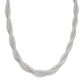 Austrian Crystal Twisted Rope Necklace (20-22 Inches) in Silvertone - Sticky add to cart bar