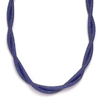 Austrian Crystal Twisted Rope Necklace (20-22 Inches) in Silvertone