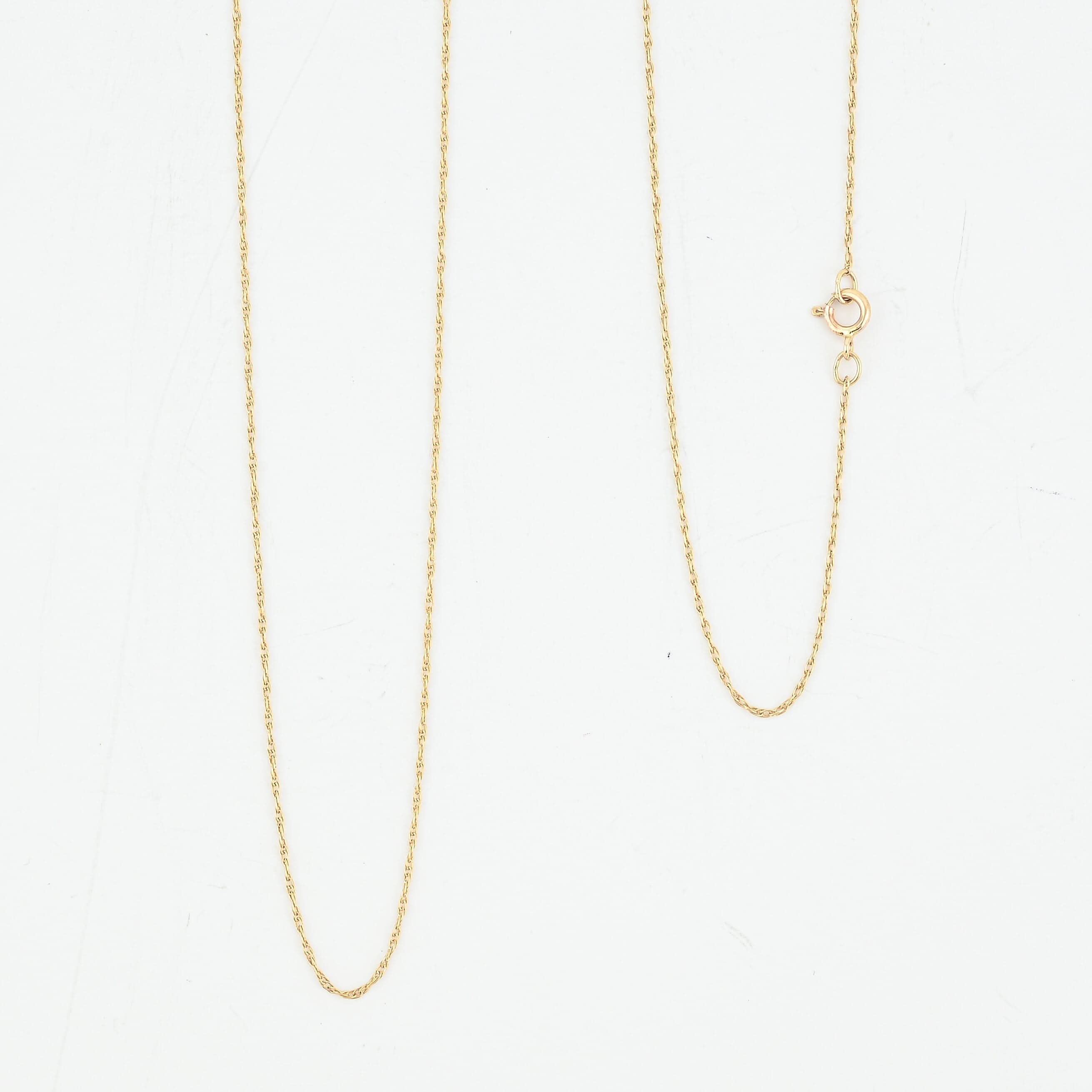 0.55mm Rope Chain Necklace in 14K Yellow Gold 0.65 Grams 18 Inches