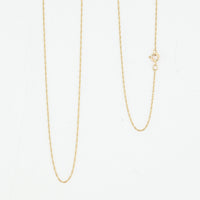 0.55mm Rope Chain Necklace in 14K Yellow Gold 0.65 Grams 18 Inches