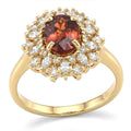 D'Joy Premium Red Zircon, Moissanite Ring in 18K Vermeil YG Over Sterling Silver (Size 10.0) 2.75 ctw - Sticky add to cart bar