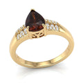 D'Joy Premium Red Zircon, Moissanite Ring in 18K Vermeil YG Over Sterling Silver (Size 10.0) 1.85 ctw - Sticky add to cart bar
